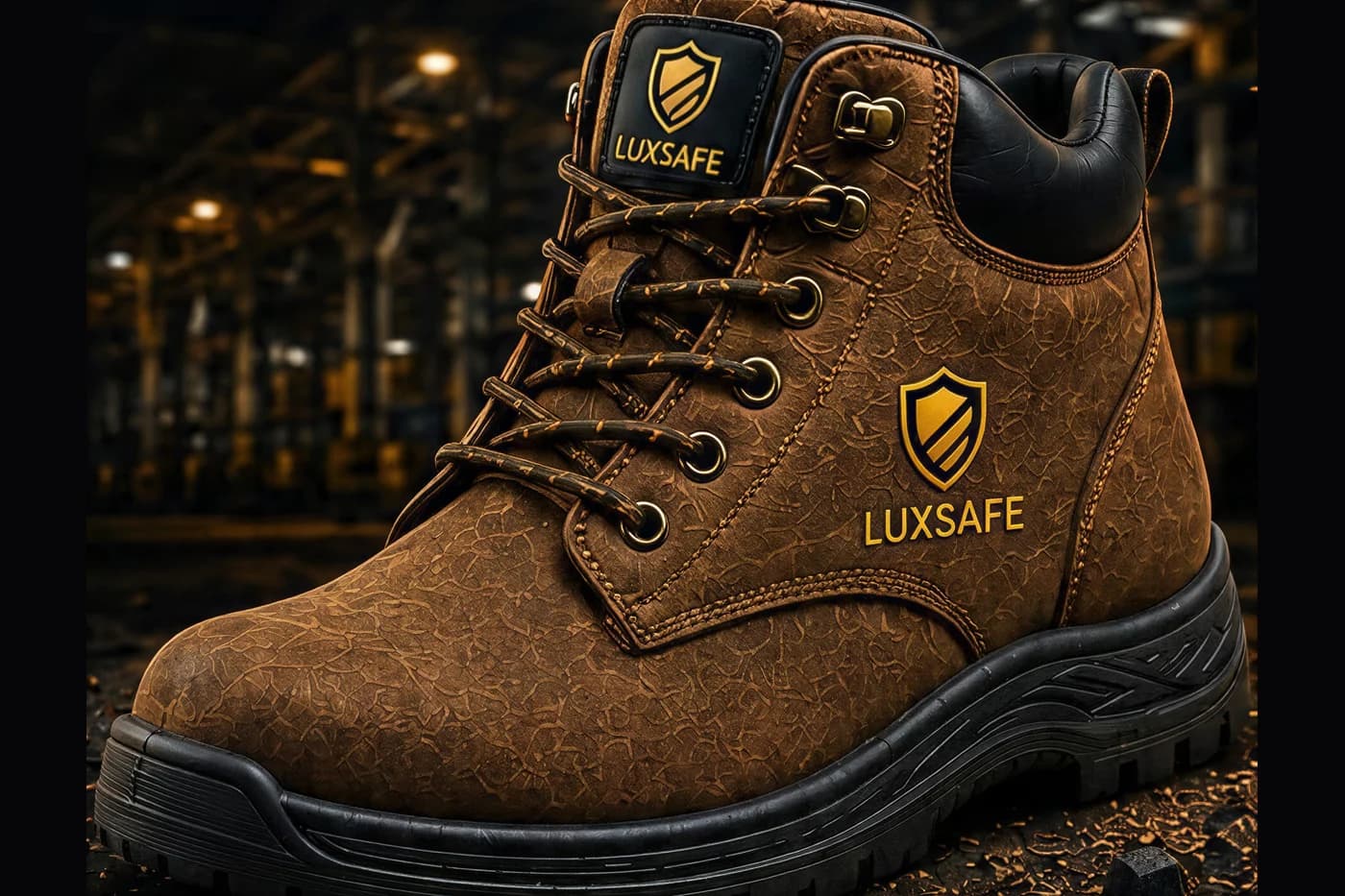 Brown Nubuck Boot by LUXSAFE